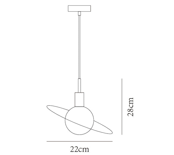 Lampe à suspension Saturne