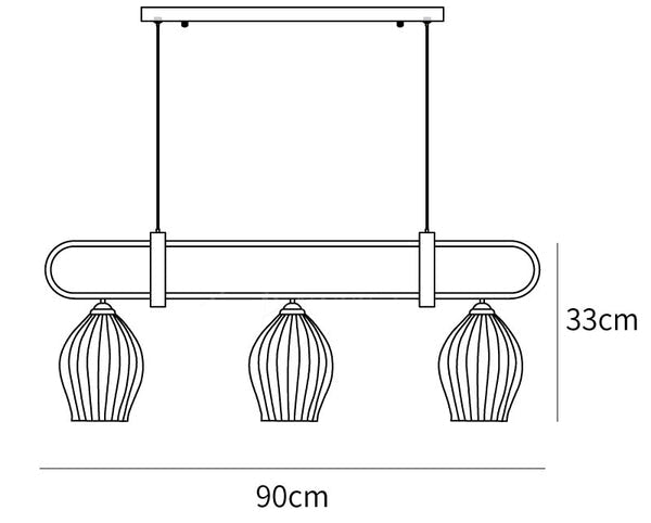 Lampada a sospensione a pinna