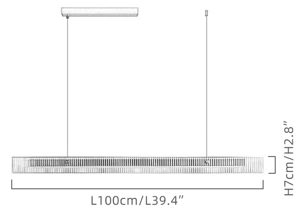 Linear Glass Pendant Light