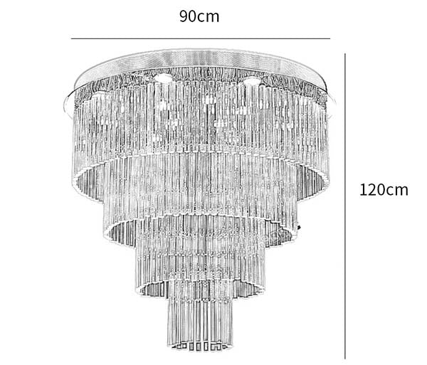 Multi Layers Round Raindrop Chandelier