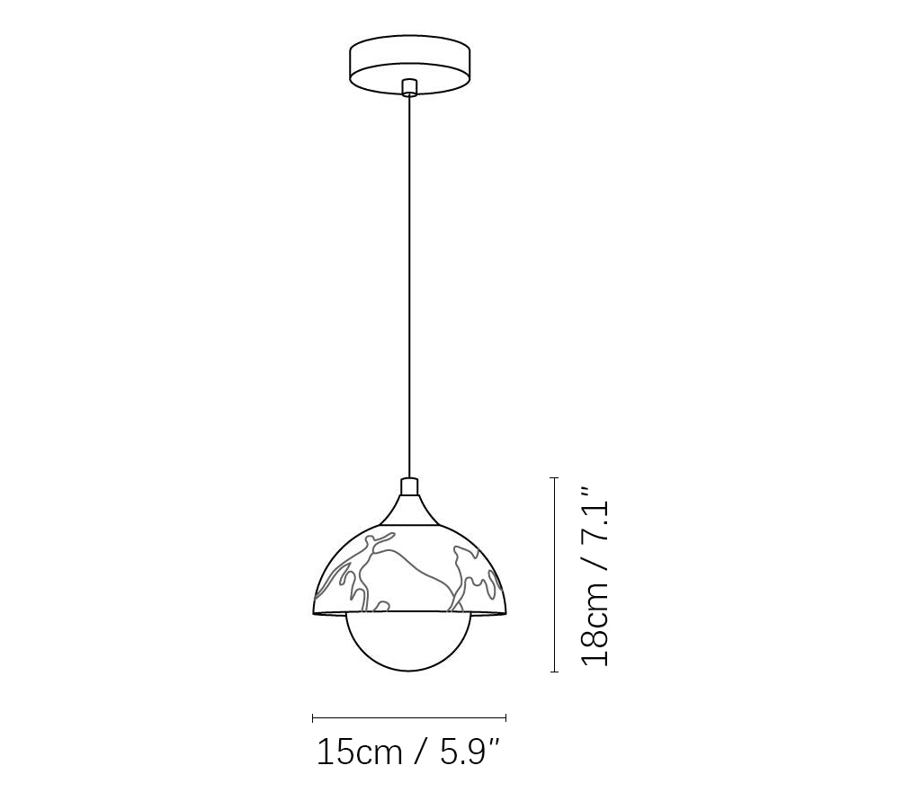 Marble Semicircular Artome Pendant Lamp