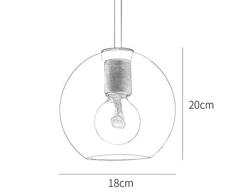Glass Shaded Pendant Light