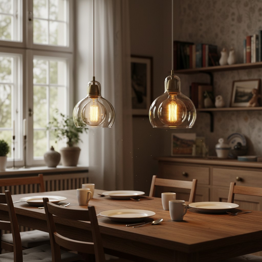 Moderne Hängelampe im minimalistischen Design, perfekt für Wohnzimmer und Esszimmer.