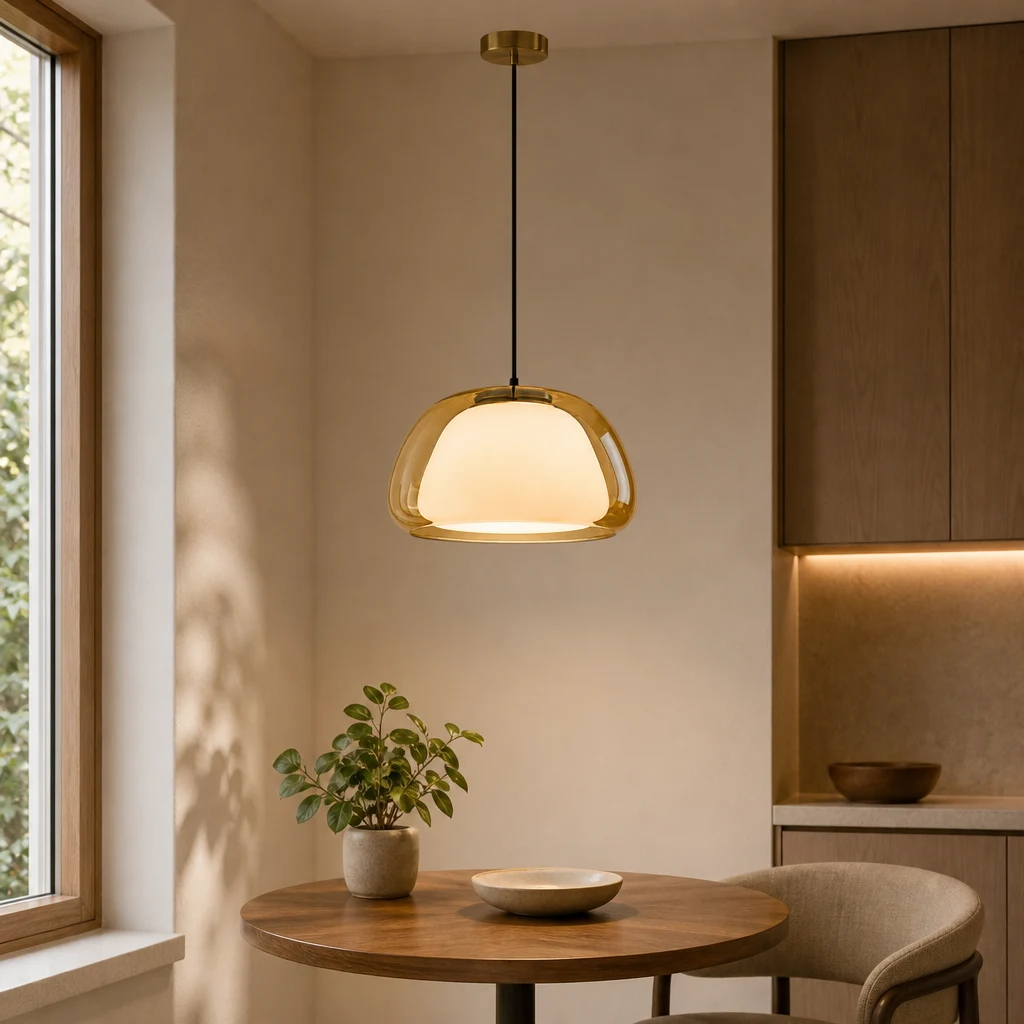 1 cabeza / Latón / Escena de habitación ámbar